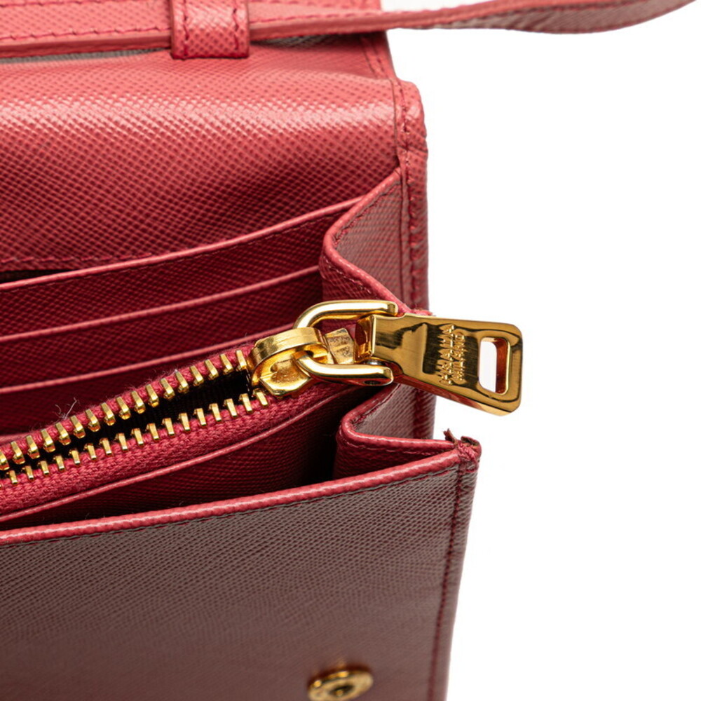 Prada Leather Wallet Pink Shoulder Bag - Picture 8 of 9